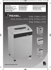 Руководство Acco-Rexel P185 Шреддер для бумаги