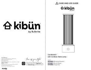 Bruksanvisning Kibün K70401 Candlestick Lampa