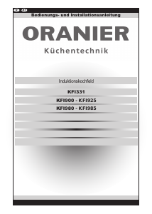 Bedienungsanleitung Oranier KFI 980 Kochfeld