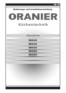 Bedienungsanleitung Oranier EBS 920 Backofen