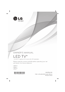 Bedienungsanleitung LG 39LB561V LED fernseher
