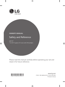 Brugsanvisning LG 55LF580V LED TV