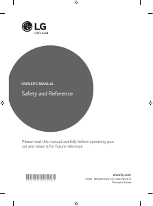 Brugsanvisning LG 55UF671V LED TV