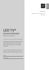 Bruksanvisning LG 65QNED70A6A LED-TV