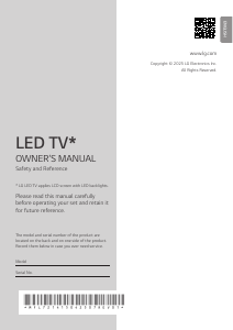 Bruksanvisning LG 65QNED87A6B LED TV