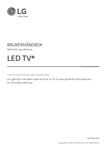 Bruksanvisning LG 75NANO796NF LED-TV