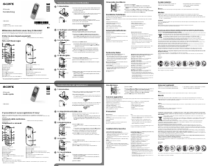 Bruksanvisning Sony ICD-BX140 Diktafon