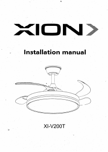 Manual de uso Xion XI-V200T Ventilador de techo