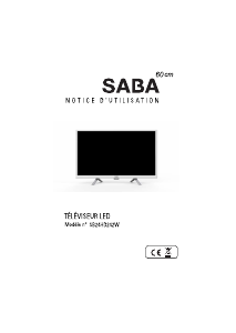 Handleiding SABA SB24HD242W LED televisie