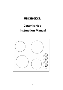 Handleiding Cata UBCH60KCR Kookplaat