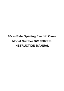 Manual Cata SWING60SS Oven