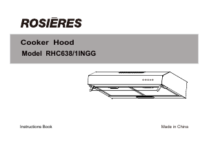 Bruksanvisning Rosières RHC638/1INGG Köksfläkt
