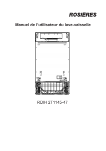 Mode d’emploi Rosières RDIH 2T1145-47 Lave-vaisselle