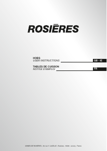 Mode d’emploi Rosières RHW6BRK3X/1 Table de cuisson