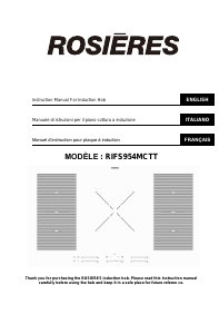 Mode d’emploi Rosières RIFS954MCTT Table de cuisson