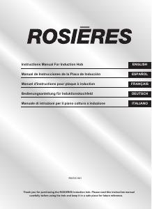 Mode d’emploi Rosières RI633C/M1 Table de cuisson