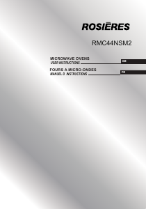 Manual Rosières RMC44NSM2 Microwave