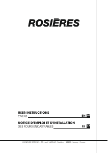 Manual Rosières RFC3O5079IN Oven