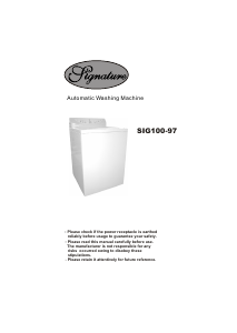 Manual Signature SIG100-97 Washing Machine