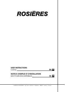 Mode d’emploi Rosières RFC3O5851PN Four