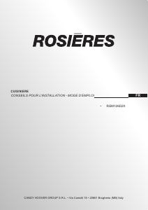 Mode d’emploi Rosières RGM126D2X Cuisinière