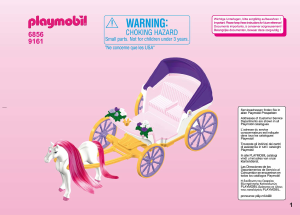 Bruksanvisning Playmobil set 6856 Princess Kungligt par med vagn