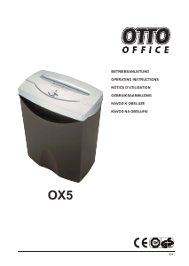 Manual OTTO OX5 Paper Shredder