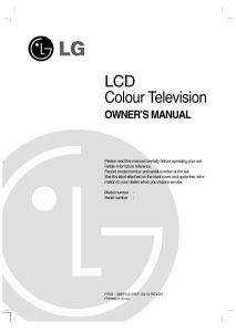Bruksanvisning LG RZ-26LZ30 LCD TV
