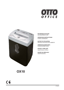 Handleiding OTTO OX10 Papiervernietiger