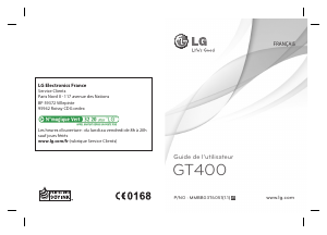 Mode d’emploi LG GT400 Téléphone portable