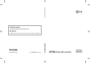 Manual de uso LG KF750 Teléfono móvil
