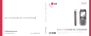 Mode d’emploi LG KG110 Téléphone portable