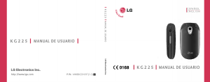 Manual de uso LG KG225 Teléfono móvil