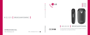Käyttöohje LG KG225 Matkapuhelin
