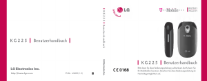 Bedienungsanleitung LG KG225 Handy