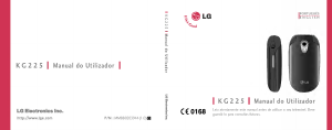 Manual LG KG225 Telefone celular