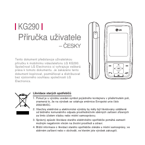 Manuál LG KG290 Mobilní telefon