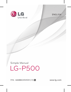 Manual LG KP500 Mobile Phone