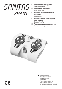 Manual Sanitas SFM 33 Massage Device