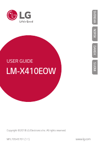 Brugsanvisning LG LMX410EOW Mobiltelefon