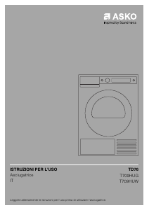 Manuale Asko T709HUW Asciugatrice