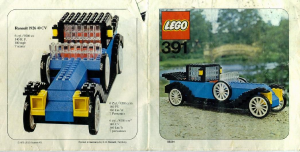 Mode d’emploi Lego set 391 Hobby Set 1926 Renault