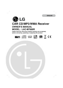 Manual LG LAC-M7600R Car Radio