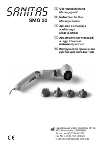 Manual Sanitas SMG 30 Massage Device