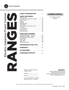 Manual GE PHS930YPFS Profile Range