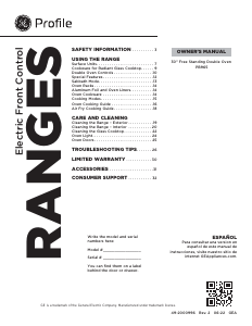 Manual de uso GE PB965BPTS Profile Cocina