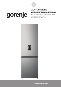Bedienungsanleitung Gorenje RK418DPS4WD Kühl-gefrierkombination