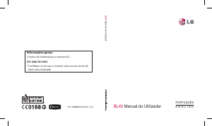 Manual LG BL40 Telefone celular