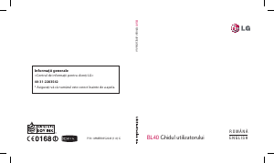 Manual LG BL40 Telefon mobil