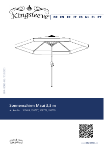 Bedienungsanleitung Kingsleeve 108778 Maui Sonnenschirm